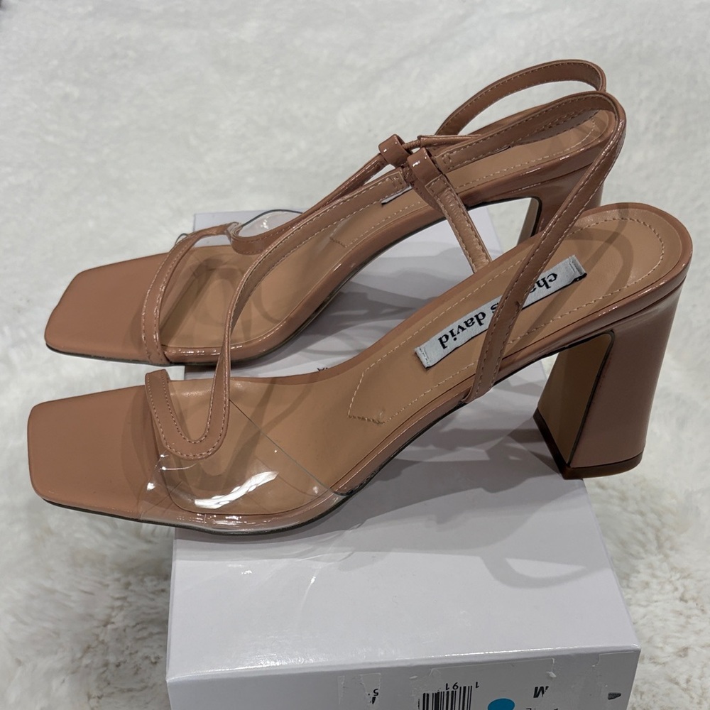 Charles David Nude Strappy Heels,size 9.5 - Picture 5 of 17